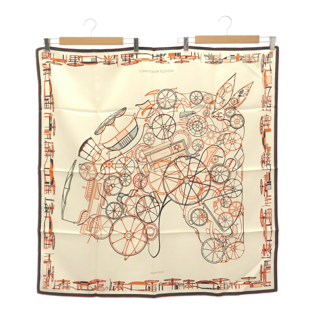 楽天市場】質屋 HERMES エルメス カレ90 「Copeaux」 おが屑 スカーフ