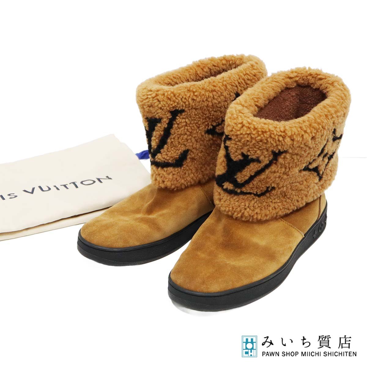 美品　LOUIS VUITTON × NIGO コージーラインムートンブーツ LOUIS VUITTON(ルイヴィトン) 20AW ×NIGO Cozy Line Monogram Denim