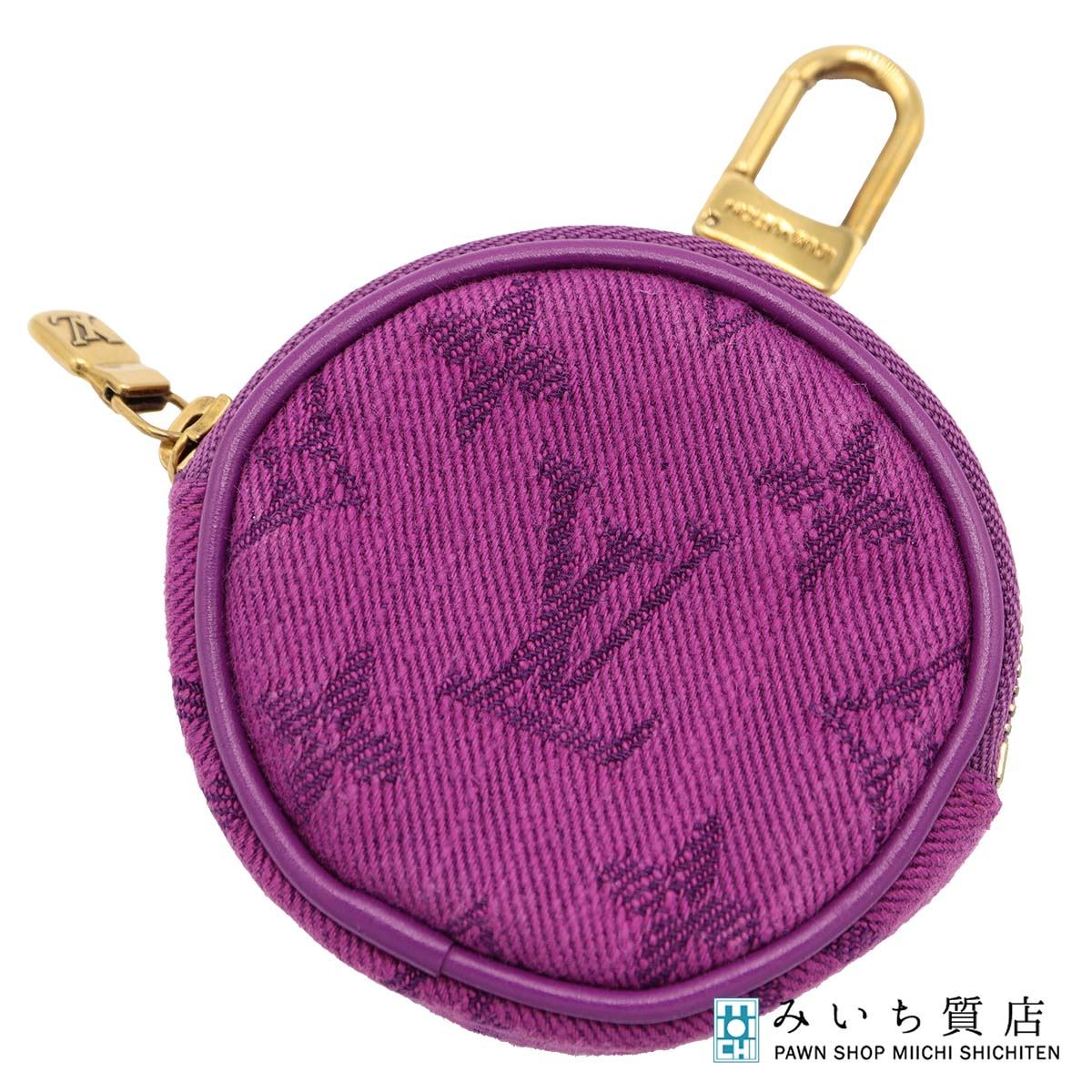 一六銀行 LOUIS VUITTON LV ルイヴィトン 硬貨蝦蟇口 M68291 モノグラム ジーンズ ラウンド 車寄せ 足がかりチェーン店付 M4455 みいち質店