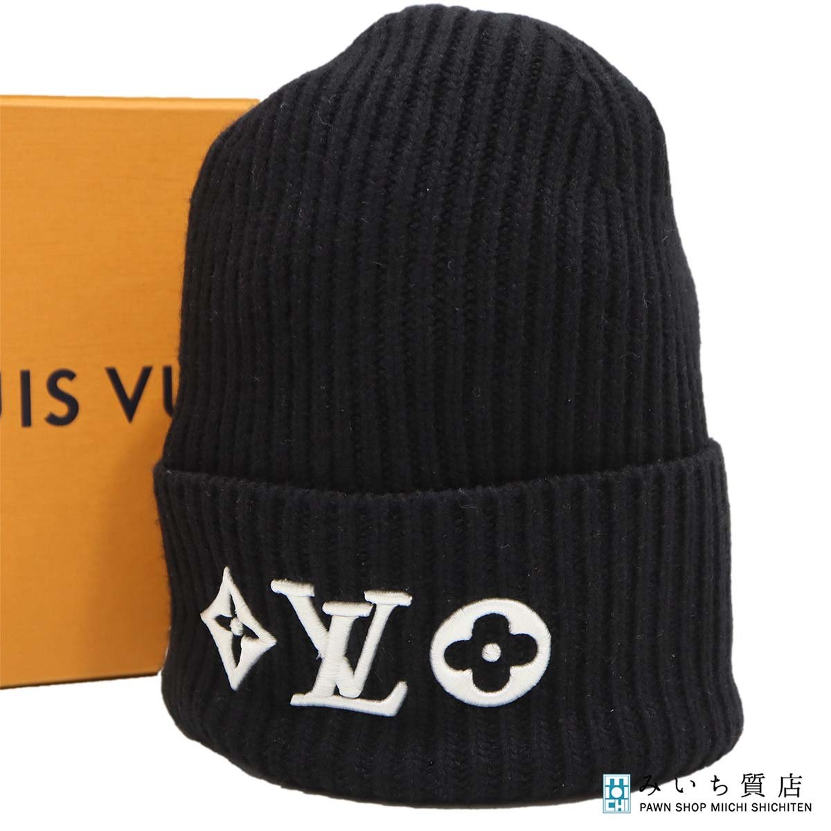 一六銀行 LOUIS VUITTON ルイ ヴィトン LV ビーニー･LV 尖端生産ライン M77872/RN4215 S ノワール 箱有 ko232 みいち質店