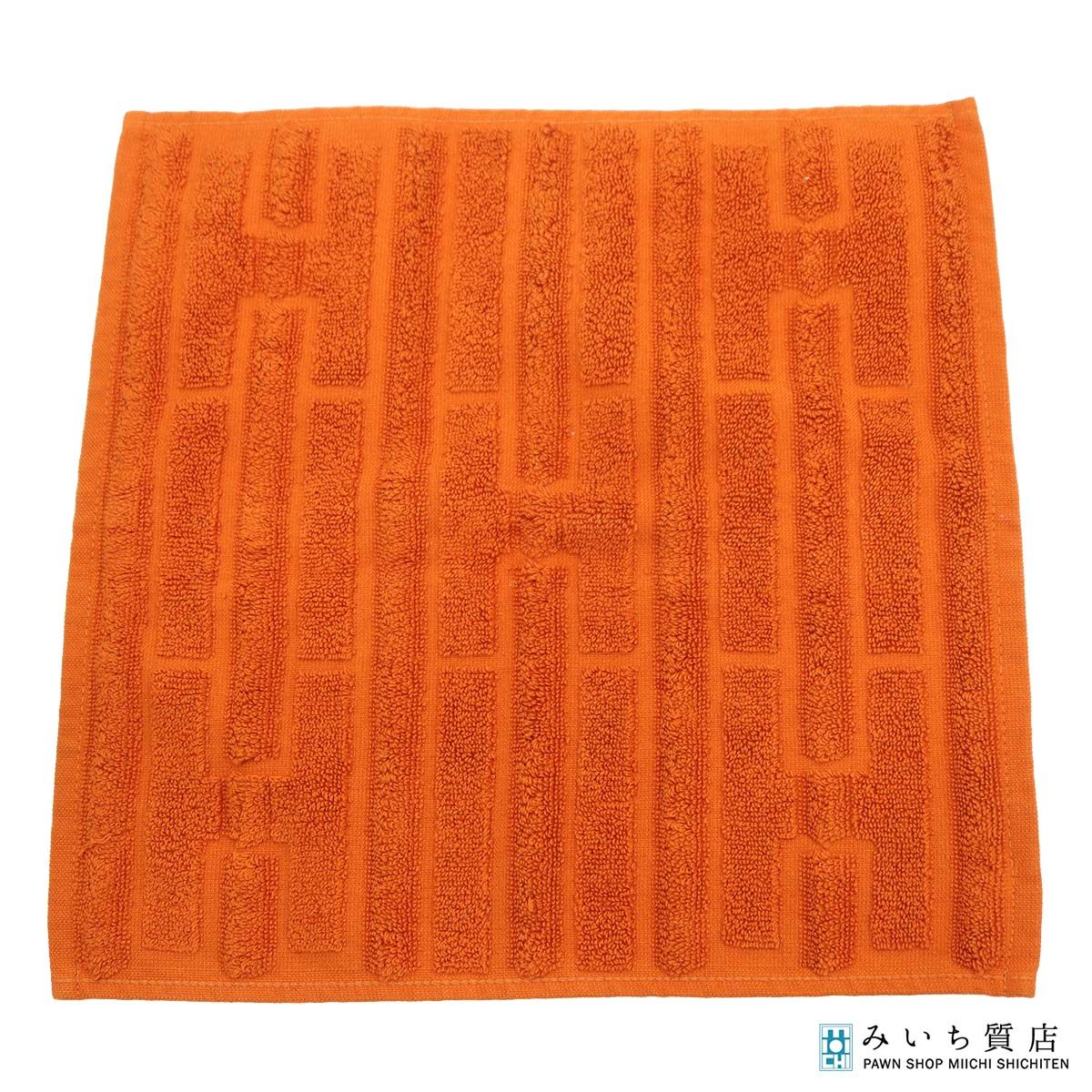 楽天市場】未使用品 HERMES エルメス タオル タグ付き Hロゴ オレンジ