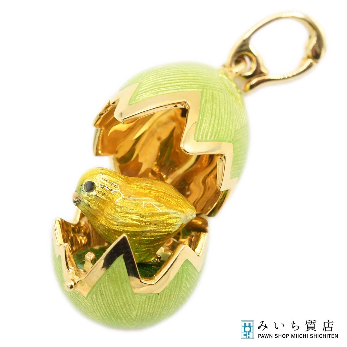 質屋 FABERGE ファベルジェ 鳥 ペンダントトップ 18KT 750 980/1000 約16g アクセサリー ケース・証明書 H10391◆ みいち質店｜みいち質店