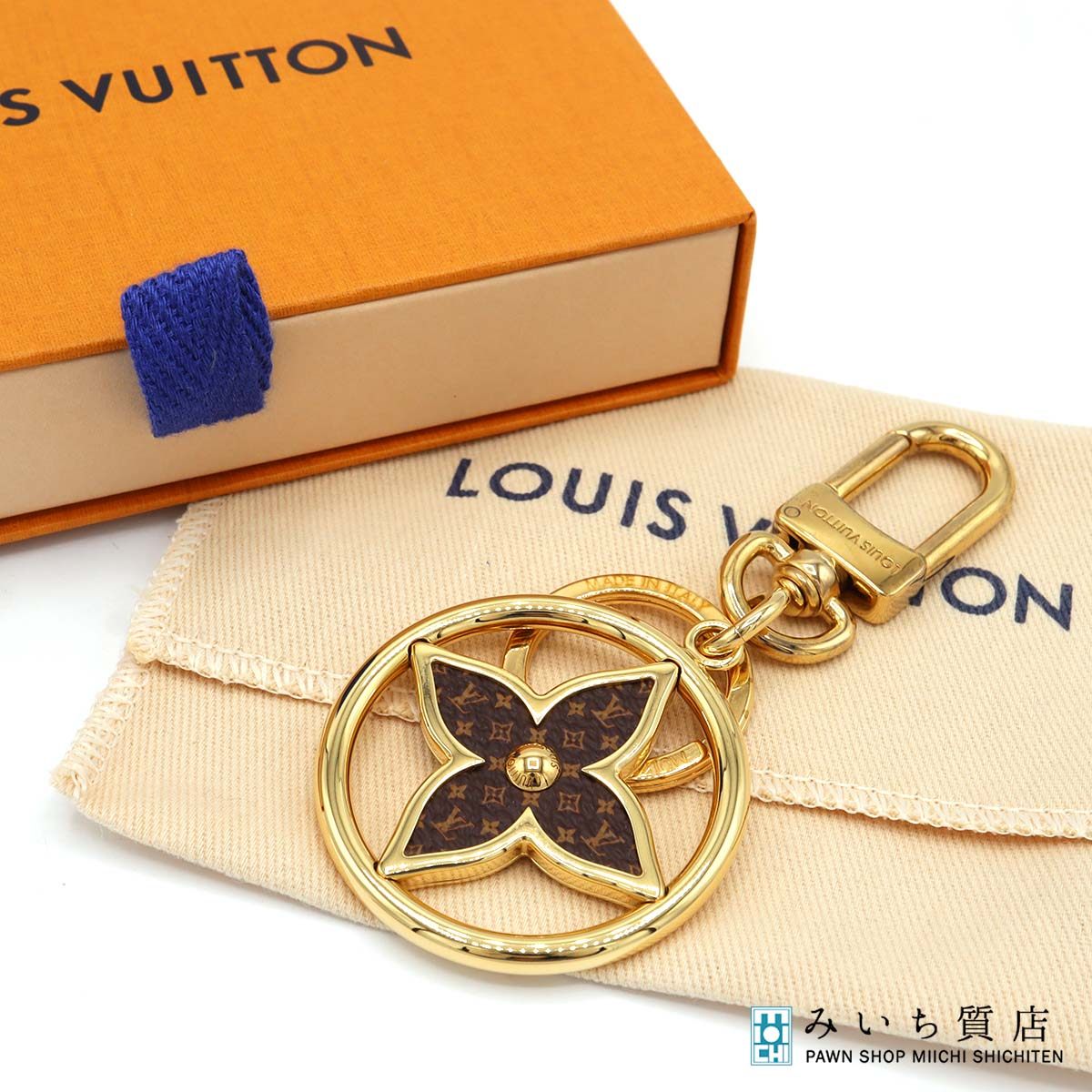 質屋 LOUIS VUITTON ルイヴィトン キーホルダー ポルト クレ LV トレジャード M01207 RM3273 モノグラム GP 箱袋 26k208-1 みいち質店|みいち質店