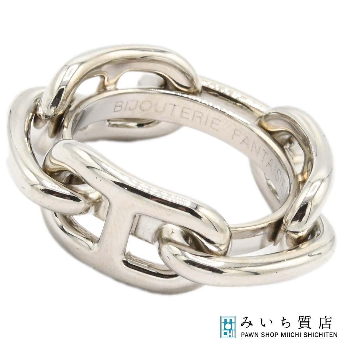 質屋 HERMES エルメス スカーフリング レガート ルガテ カレ 服飾小物 シルバーカラー H23053 みいち質店|みいち質店