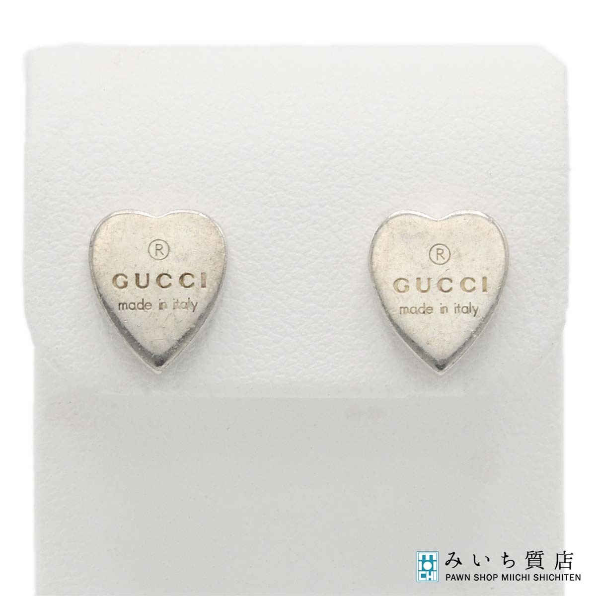 質屋 GUCCI グッチ ピアス ロゴ ハート Ag925 約3.4g レディース アクセサリー H23190 みいち質店｜みいち質店