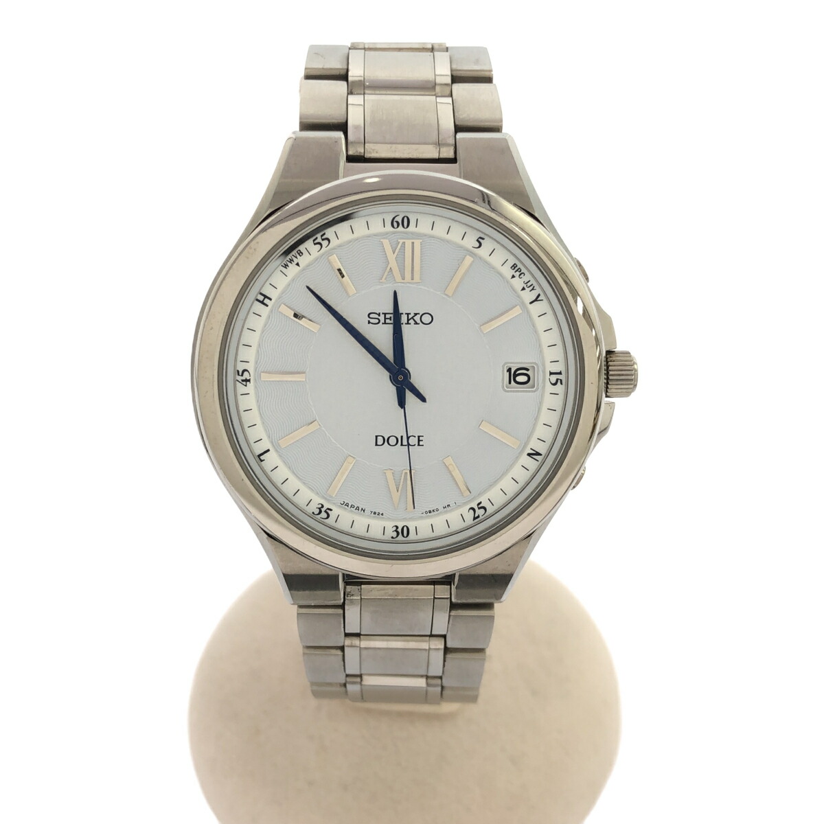 質屋 腕時計 稼働 SEIKO セイコー ドルチェ 7B24-0AX0 電波ソーラー 白色文字盤 H22384 みいち質店｜みいち質店