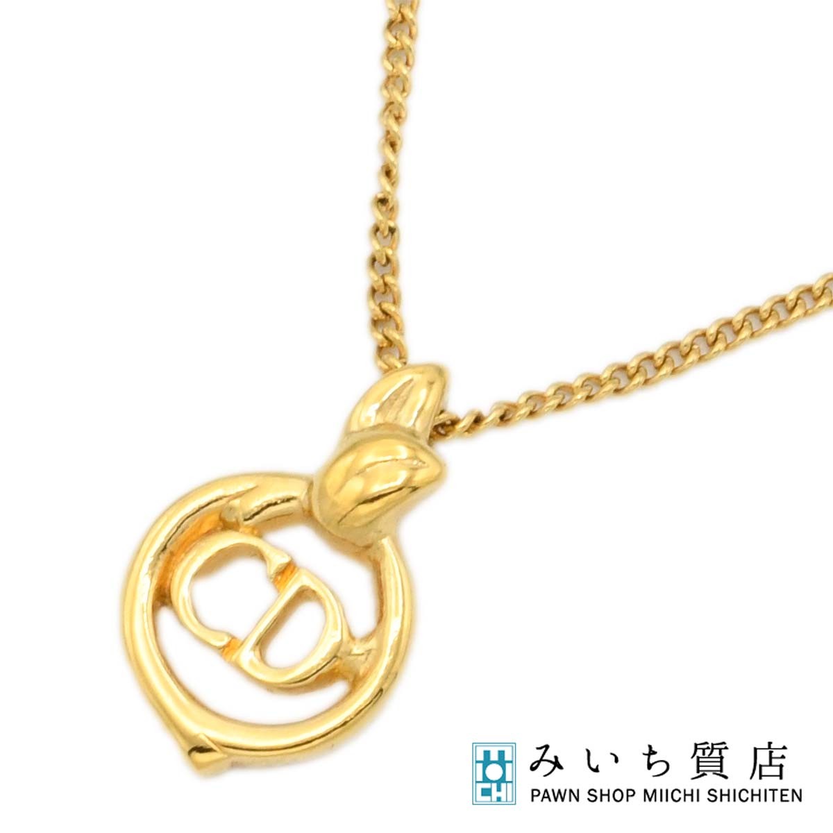 質屋 Christian Dior ディオール ネックレス CDロゴ ゴールドカラー 約4.4g アクセサリー 26k483-14 みいち質店｜みいち質店