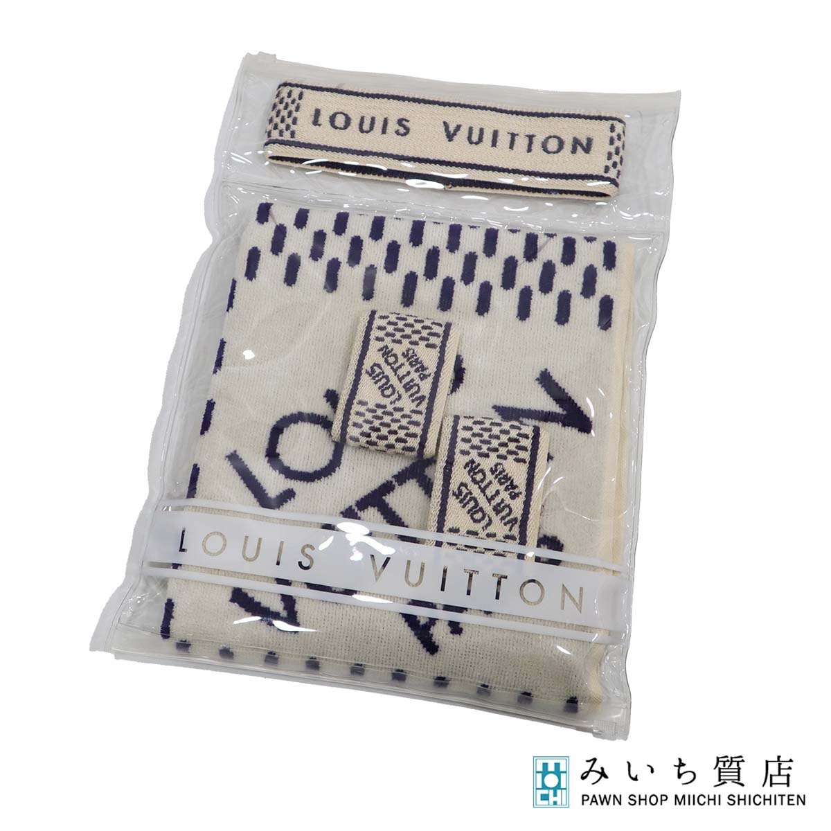 一六銀行 LOUIS VUITTON ルイヴィトン LV ダミエアズール 体育館書き割り 砂浜西洋手ぬぐい 髪の毛周波数帯域 商品目録周波数帯域 白×米国海軍 J77 みいち質店