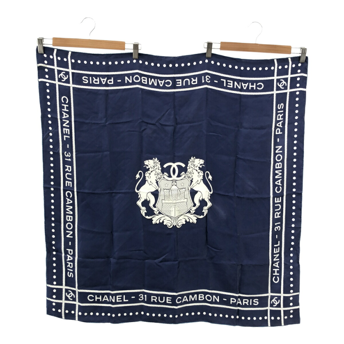 一六銀行 CHANEL シャネル えり巻き 31 RUE CAMBON 米国海軍 絹地100％ 服飾小物 H22290 みいち質店