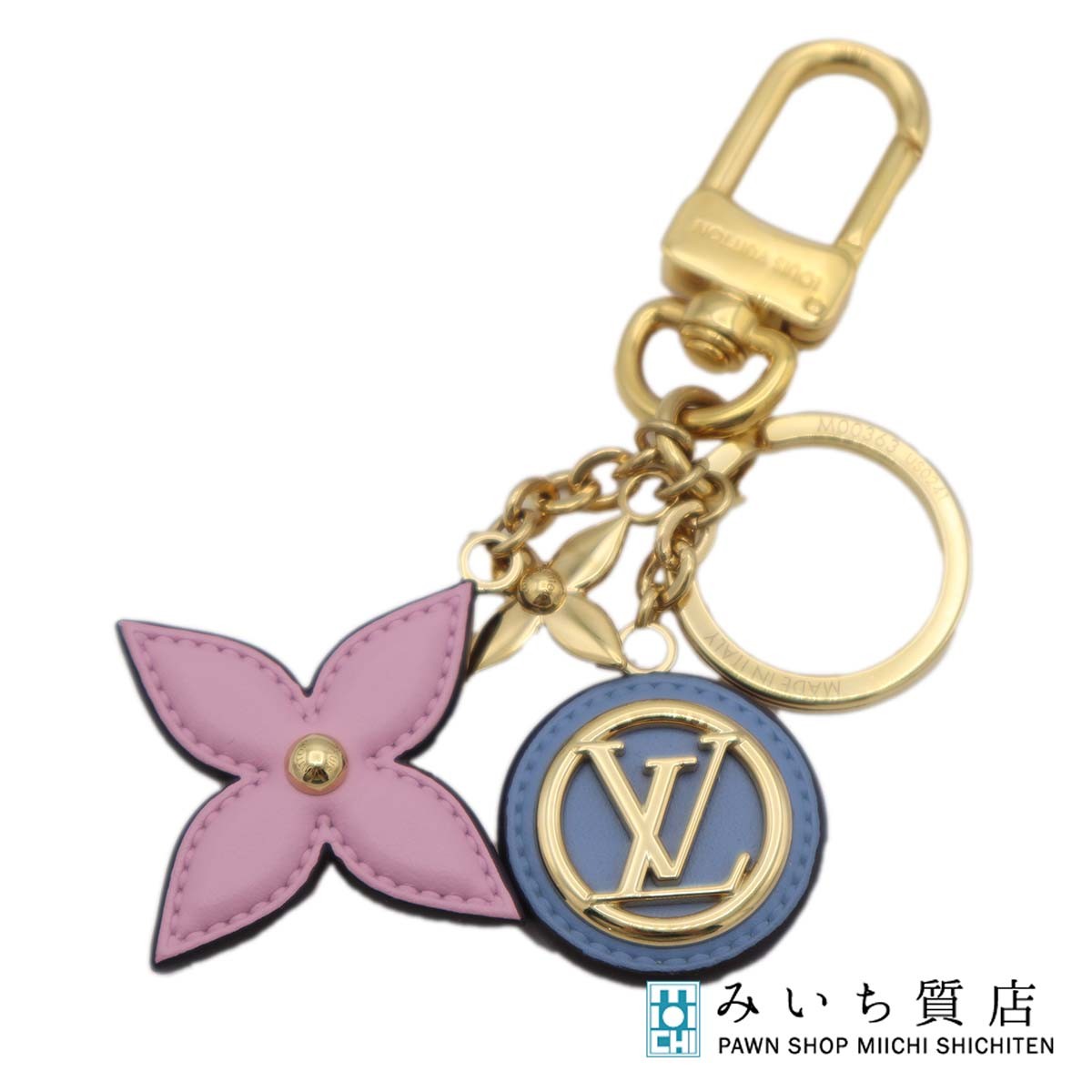 質屋 LOUIS VUITTON LV ルイヴィトン M00363 ポルトクレ プレッピー バッグチャーム キーホルダー ok1721 みいち質店|みいち質店