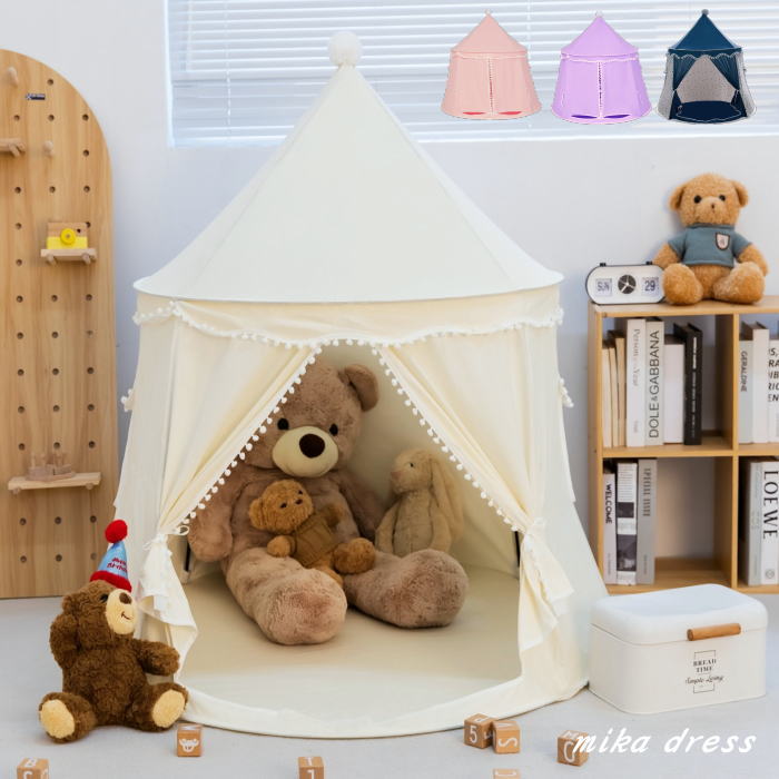 キッズテント ティピー ティピーテント おしゃれ 北欧 窓 女の子 星 一人用 モノトーン 子供 テント ナチュラル 天然木 テントハウス 子ども 折りたたみ式 誕生日 室内 部屋 おもちゃ プレイハウス 庭 遊具 秘密基地 孫 プレゼント ピンク ホワイト ミカドレス c14 Mcv3