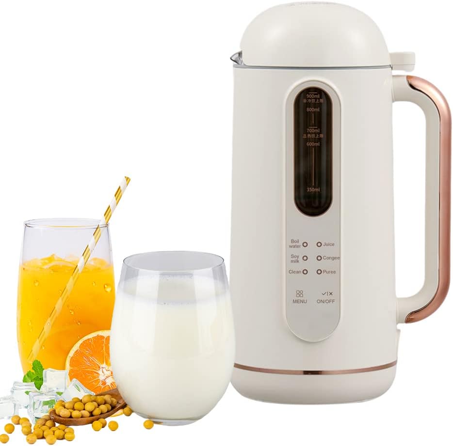 豆乳メーカー 900ML 4～5人 豆乳機 ジュース機 スープ機 ミキサー 全自動 家庭用 乾燥豆でもOK 花茶ジュース豆乳お粥洗浄米ペースト 濾