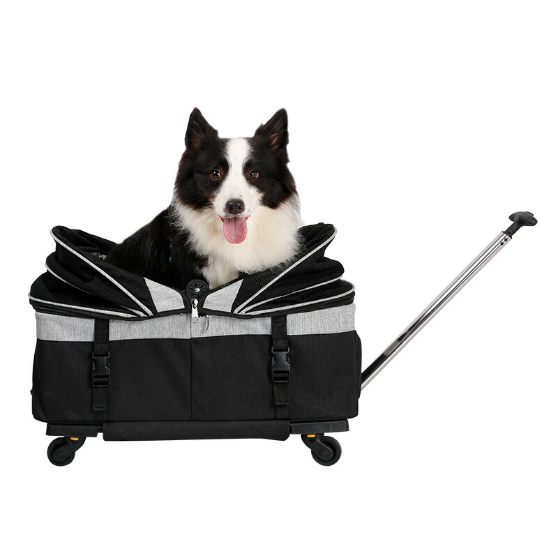 ★最大2050円クーポン配布中&P5倍！★ペットキャリー キャリーバッグ 猫用 大型折りたたみ可能 旅行/通院/お出かけ用 犬用可 車載ケージ 軽量設計 収納便利 保冷保熱ポケット付き