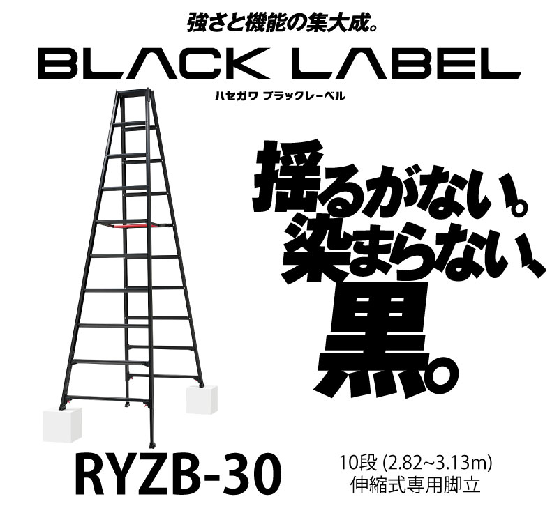 おトク】 長谷川工業 Hasegawa BLACK LABEL 伸縮式はしご兼用脚立