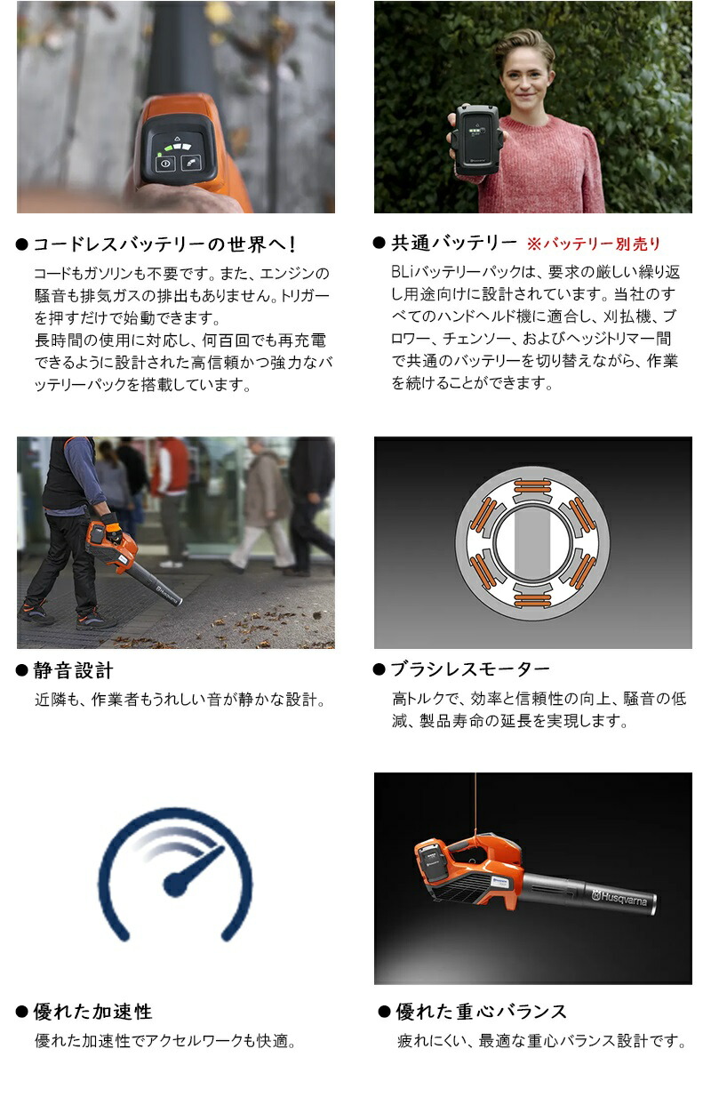 卓越 ハスクバーナ Husqvarna 36v バッテリーハンディブロワ 本体のみ 充電器 バッテリー 別売り ブロワー ブロア コードレス 充電式 園芸 ガーデニング 作業 造園 屋内 屋外 清掃 枯れ葉 落ち葉 1oficioverde Com Br