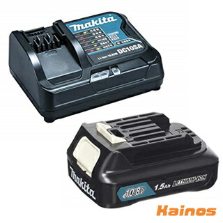 マキタ バッテリ 【BL1015】 + 申し受ける器 【DC10SA】 仕掛ける品 (makita 仕掛ける 申し受ける式 洗浄剤 手道具 申し受ける式手道具 10.8V 1.5Ah)