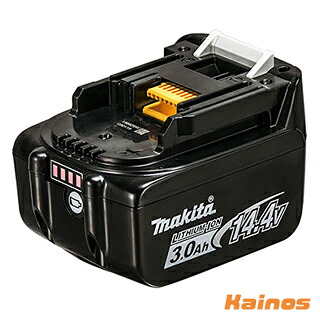 マキタ(makita) 14.4V 3.0Ah 横すべり式リチウムイオンバッテリ 【BL1430B (A-60698)】 (乾電池 蓄電池 申し受ける式手道具 手道具 備蓄 御役目 工事 一こま 農作業 お百姓さん DIY)