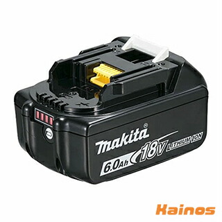 マキタ(makita) 18V 6.0Ah 横すべり式リチウムイオンバッテリ 【BL1860B (A-60464)】 (乾電池 蓄電池 申し受ける式手道具 手道具 備蓄 御役目 工事 一こま 農作業 お百姓さん DIY)
