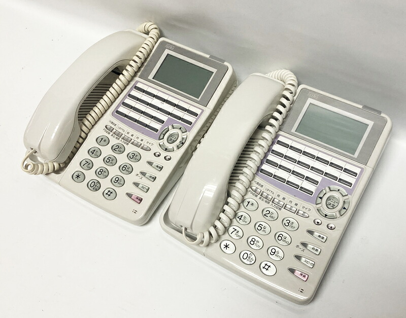 【中古】【2台セット品】大興電機製作所 　M-24i KTEL(WH)：20ボタン標準電話機(白)日焼け/取れない汚れございます。※未試験の為特価品となります。｜三河物産
