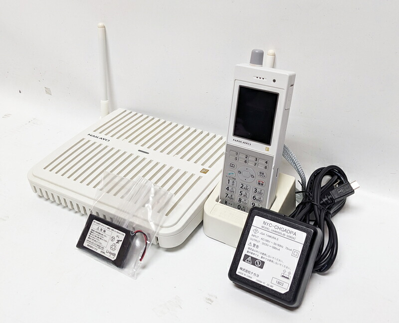 【中古】【充電台日焼け有】NAKAYO(ナカヨ) iFシリーズ シングルゾーンDECTコードレス電話機 白 NYC-8iF-DCLS2W アンテナ・充電器セット品｜三河物産 14,600円