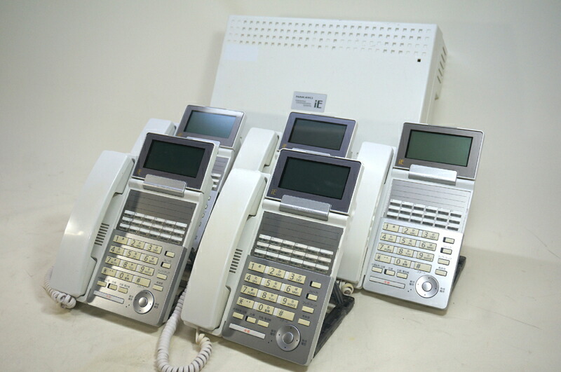 【中古ビジネスホンセット ナカヨ製:tt111】iEシリーズ 主装置Sタイプ1台 2回線用アナログユニット1枚 標準電話機5台|三河物産