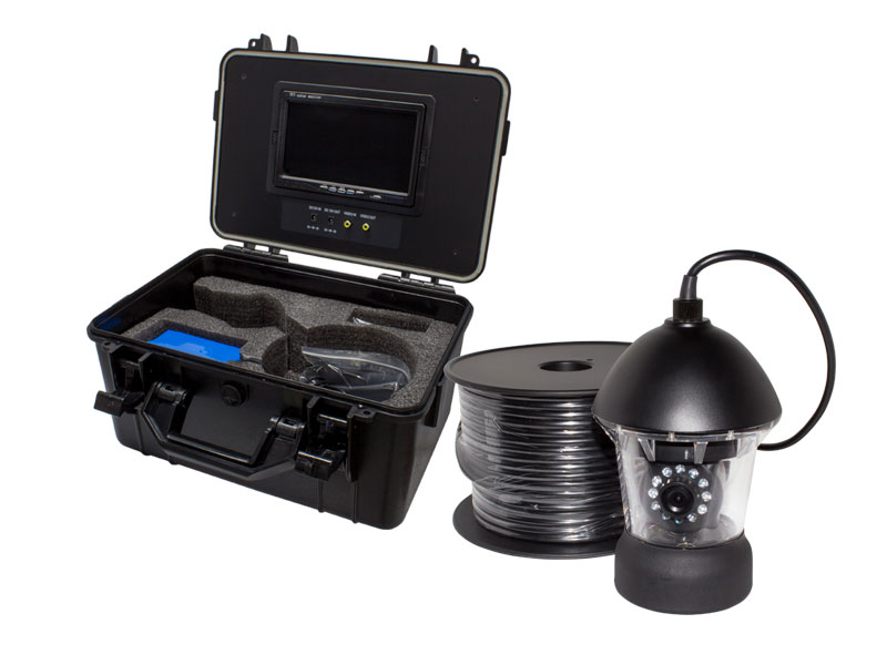 【新品・塚本無線】WTW-WPA40R-9（専用電源付属） ・アナログ41万画素 赤外線LED・360度左右旋回機能搭載　水中カメラ　ポータブル7インチモニター内蔵ケースセット ご注文後のキャンセルは出来ません。
