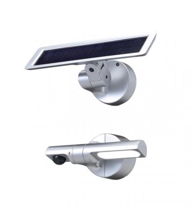 【新品・アツミ電氣(オプテックス)製】 センサー調光型ソーラーLED照明　色：シルバー 発注商品の為ご注文後のキャンセル、返品、交換(初期不良以外)は出来ません。