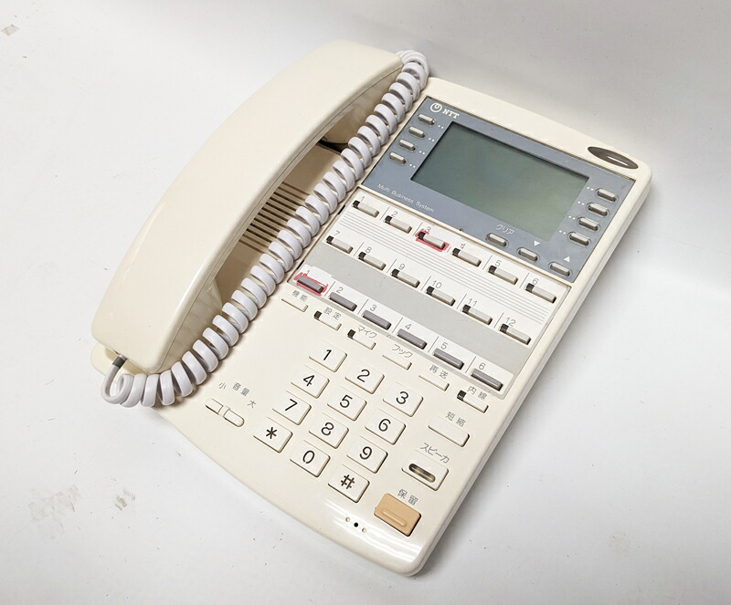 【中古】【示名状修正有り】NTT　IX-12LTEL-(2)：12ボタンバス標準電話機 ※中古品の為、日焼けや取れないキズがございます