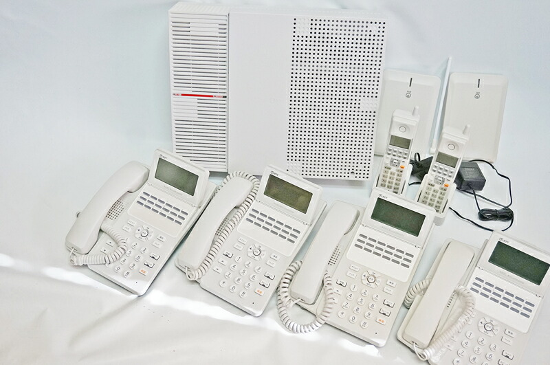 【中古】【動くこと突きとめる済・洗い濯ぎ済】NTT製 αN1用 αA1用 A1-(18)STEL-(1)(W) 18名取り草判定基準電話（商行為電話機） 白 A1-18STEL-1W×4台 N1S-ME A1-DECL-PSSET(1)(w)×2台 空中線も付きます。蓄電池は埋め合わせ客体外 安あがり商行為電話機書き割り
