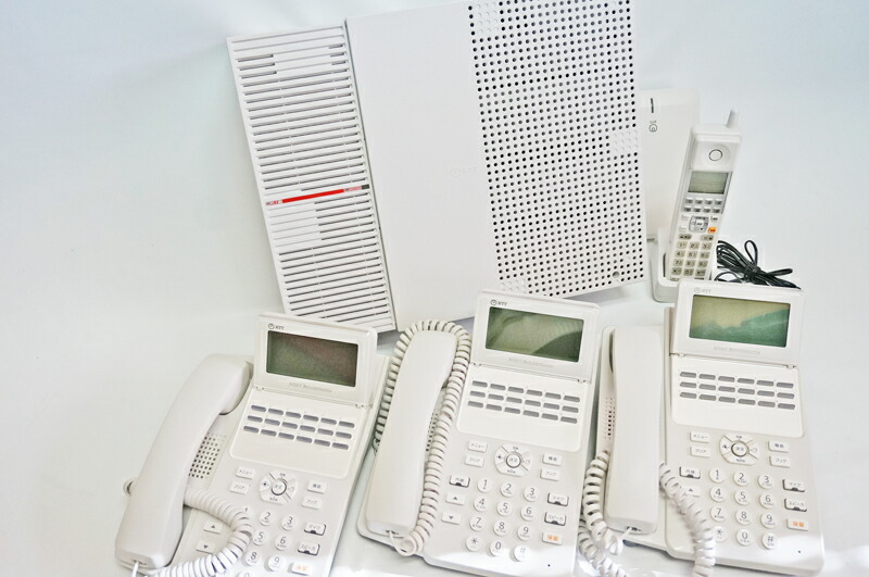 【中古】【動くこと突きとめる済・洗い濯ぎ済】NTT製 αN1用 αA1用 A1-(18)STEL-(1)(W) 18名取り草標準尺度電話（商行為電話機） 白 A1-18STEL-1W×3台 N1S-ME A1-DECL-PSSET(1)(w)×1台 空中線も付きます。独居室は埋合わせる客体外 安上がり商行為電話機書き割り