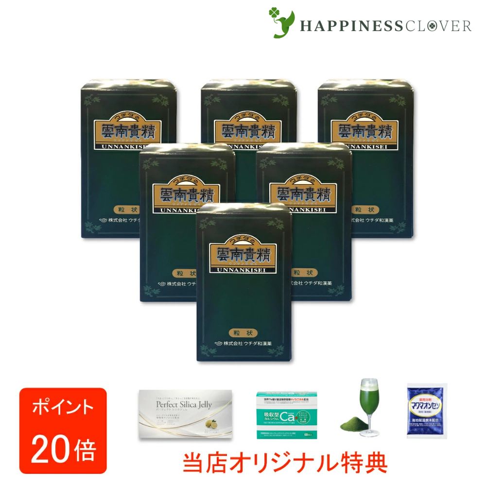 【選べるおまけ付き添い人】【6個仕掛ける】ウチダの雲南貴精 180g 900粒 うんなんきせい ウチダ和漢薬
