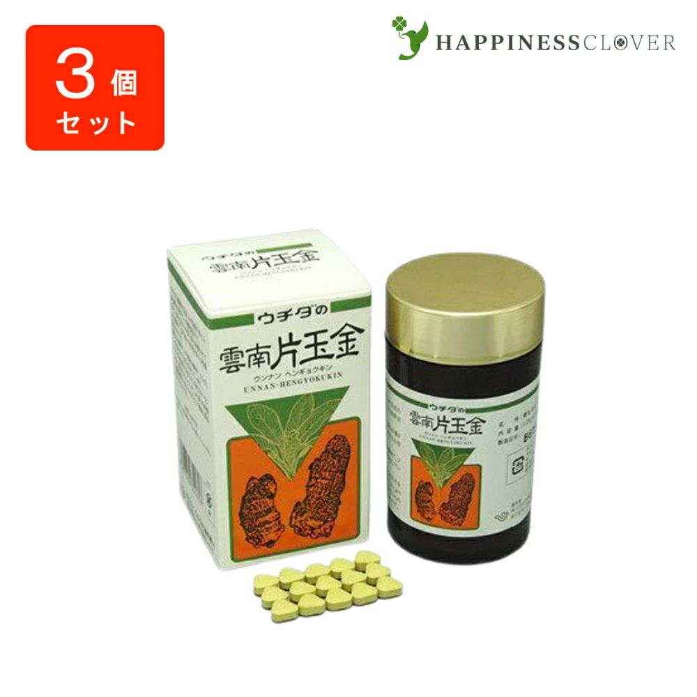 【3個仕かける】ウチダの雲南片玉金 120g×3箱 うんなんへんぎょくきん ウチダ和漢薬