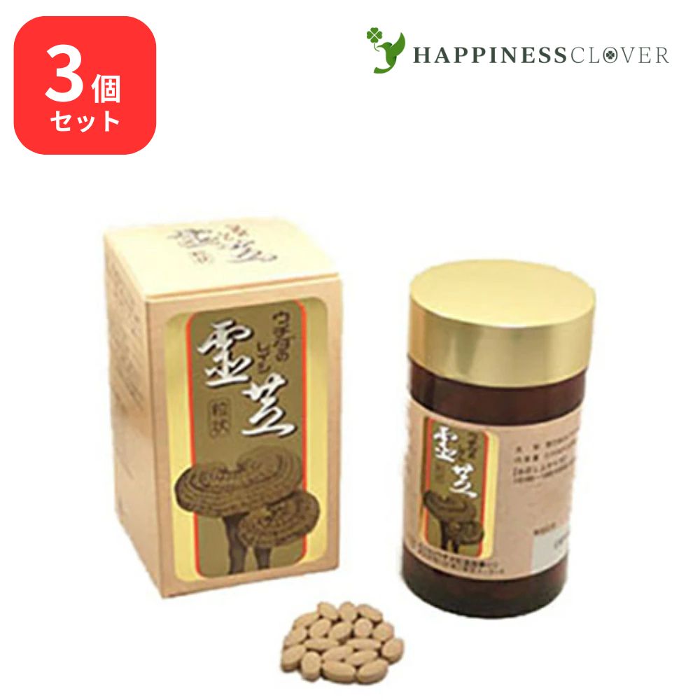 【3個仕掛ける】霊芝抽出エキス粒状 100g 300粒 ウチダ和漢薬