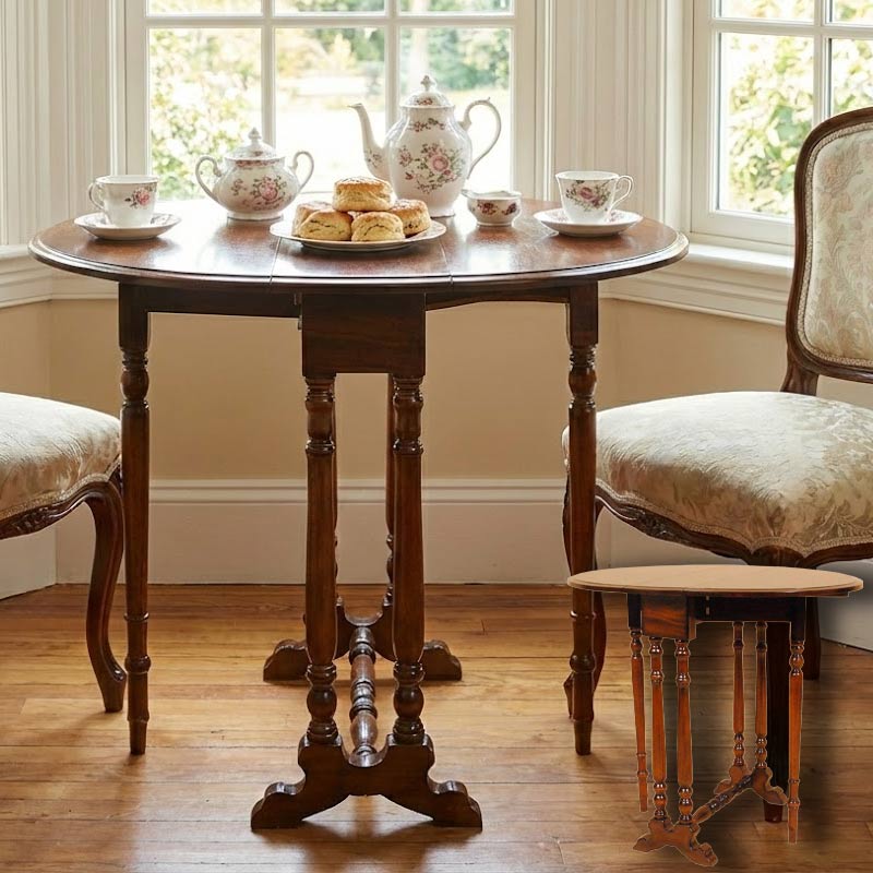 楽天市場】マホガニー バタフライテーブルブラウン サイドテーブル