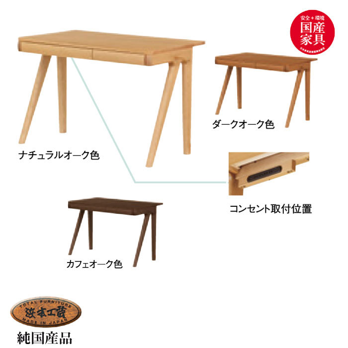 学習机　浜本工芸② 袖机 楽天市場】学習机2点セット(机＋移動袖) 【10%offクーポン