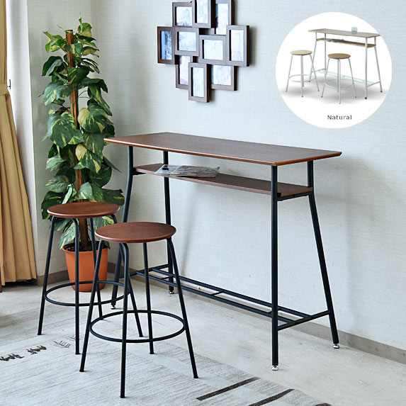 Table Gmk Lt For The 120cm In Width High Table Set Counter Table Counter Chair Set Coffee Counter Bar Counter Counter Chair With Two Counter Table