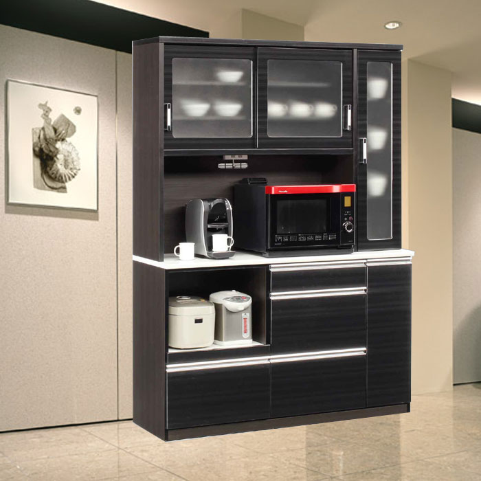 楽天市場】食器棚 完成品 光沢のある木目模様が美しい キッチン