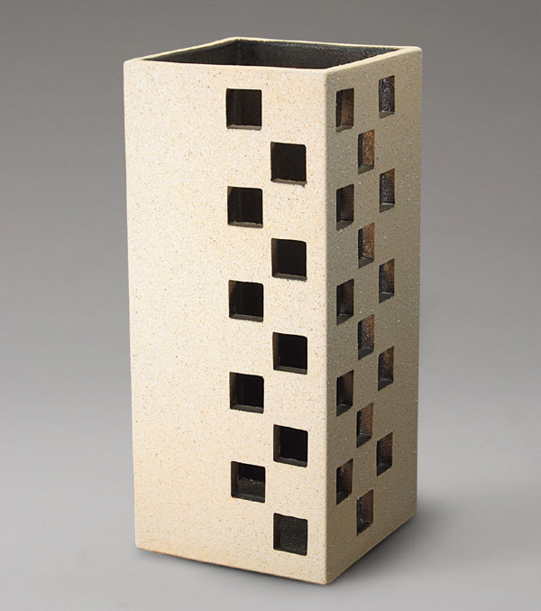 信楽焼 傘立て スクエアーツートン傘立 信楽焼き/滋賀県 日本の代表的な伝統工芸品「信楽焼」 送料無料 メーカー直送 QSM-140 kane522-04