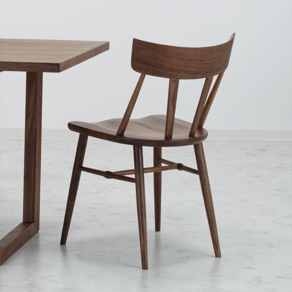 楽天市場】ダイニングチェアー 板座 2脚セット ウォールナット材