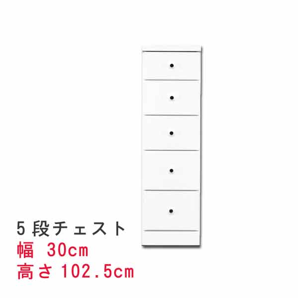 スリムな チェスト 幅30cm 5段 チェスト スキマ収納 隙間収納 サニタリー家具 ランドリーチェスト すき間チェスト ランドリー家具 ランドルー収納 隙間チェスト サニタリー収納 すきま収納 PR2