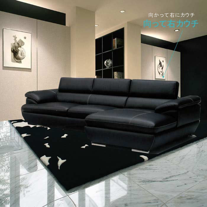 カウチソファ　ファブリック　ブラック　ソファー　大型　新品 楽天市場】コーナーソファ 大型 カウチソファ PVCレザー