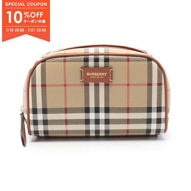 希少品✨ バーバリー Burberry オールレザー ポーチ 新品未使用 未使用品級】BURBERRY バーバリー スマホポーチ キャンバスレザー