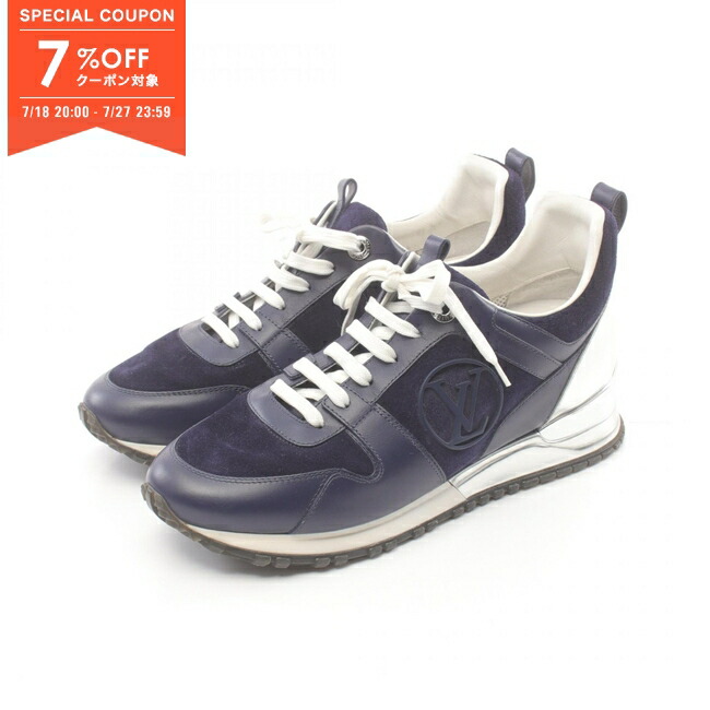 【24AW】ランアウェイ・ライン スニーカー◆ルイヴィトン◆全4色 ルイヴィトン/スニーカー/ダークブラウン×黒×白/サイズ：38 1/2