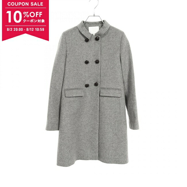ヒカリGUCCIグッチツィード裏地シルク素敵なコート36 Reversible GG silk wool blend coat in camel and ebony