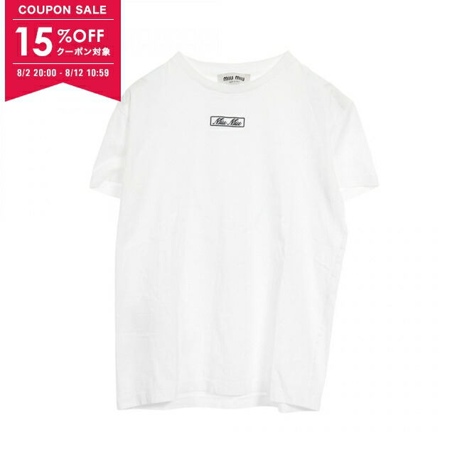 楽天市場】MIUMIU(ミュウミュウ) レース襟付きロゴ Tシャツ