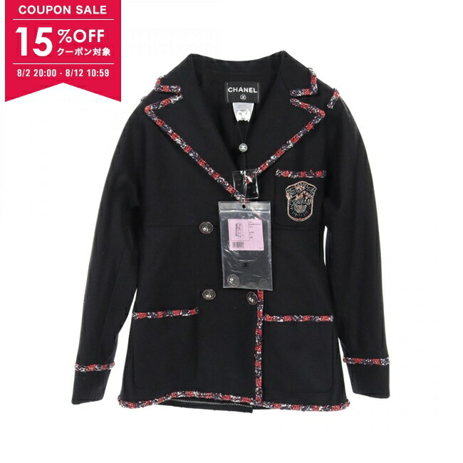 ★CHANEL★極美品★肉厚カシミヤ★COCO★ベルト付★ニットコート CHANEL シャネル コート ブラック・カシミア・ゴールドボタン