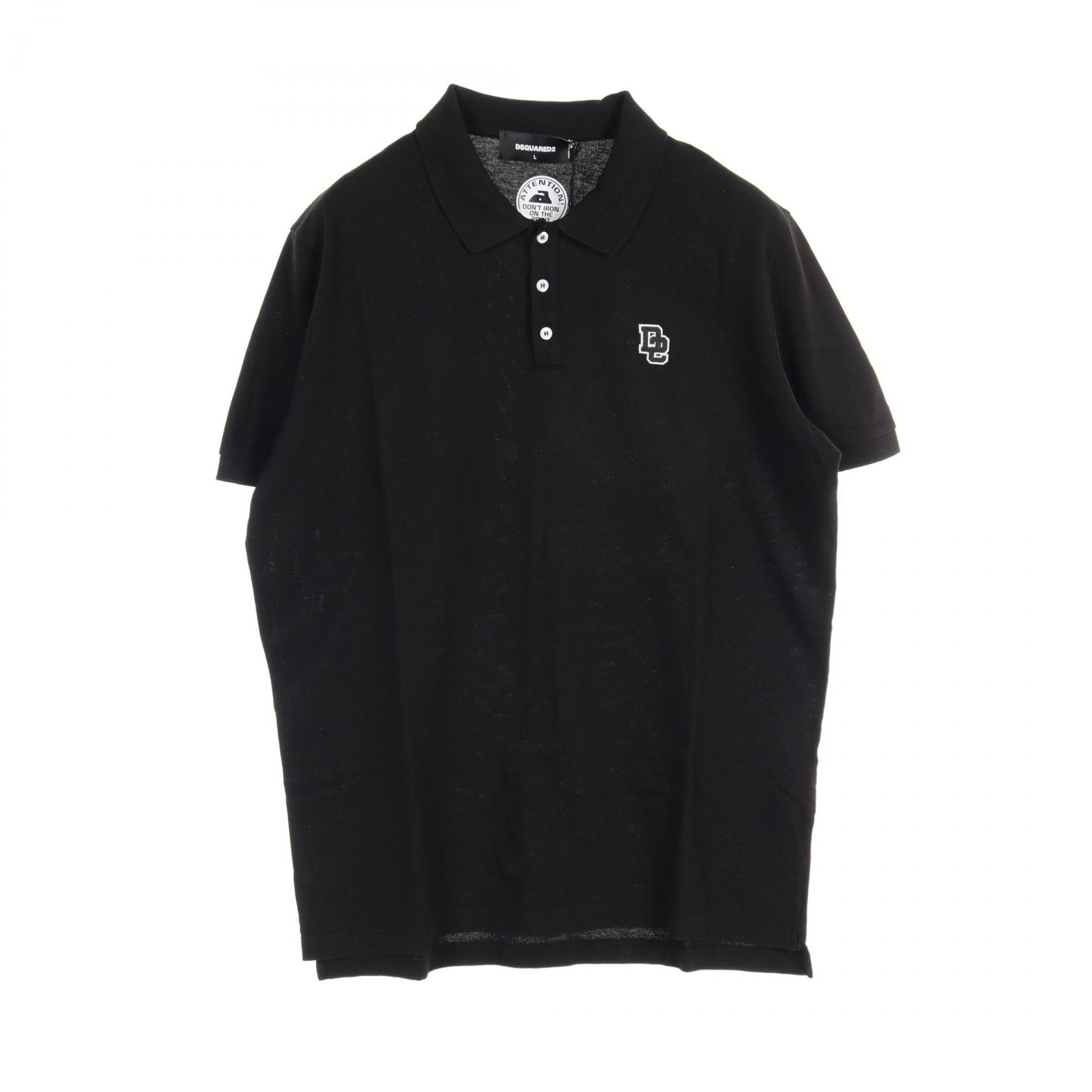 【DSQUARED2】ロゴ入りコットンポロシャツ 350803602_1.jpg