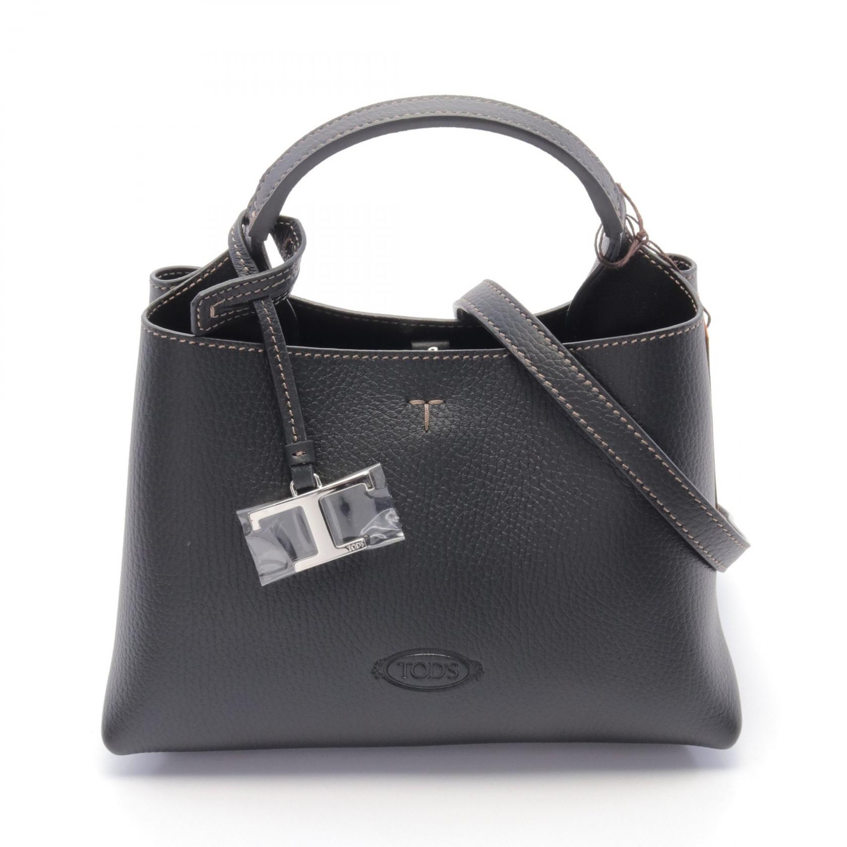 【超美品‼️】TOD'S トッズ　ベージュ レザー ハンドバッグ トッズ TOD'S TODS ハンドバッグ Tタイムレス XBWTSBA9100Q8E