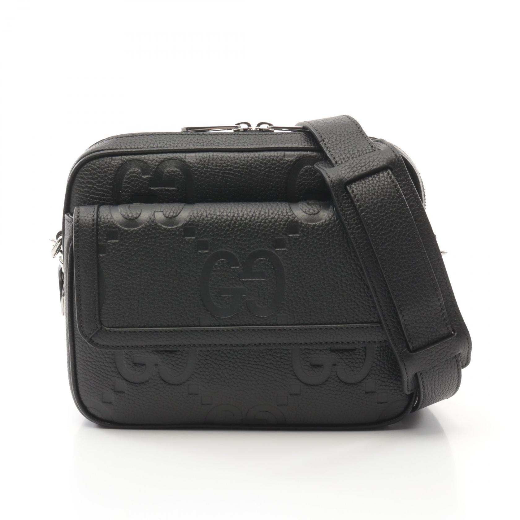 美品 GUCCI GGエンボス ショルダーバッグ グッチ 625571 ブラック GUCCI グッチ バッグ 日本未発売 625571 GGエンボス ブラック