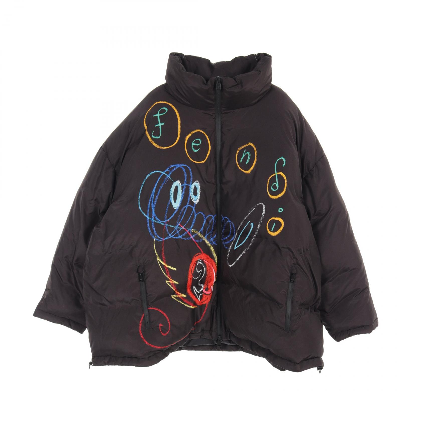 ★FENDI★リバーシブルブラック ダウンジャケット ロング丈 ☆FENDI☆リバーシブルブラック ダウンジャケット ロング丈